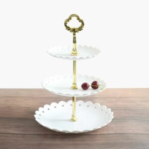 Présentoir à gâteaux 3 étages en céramique