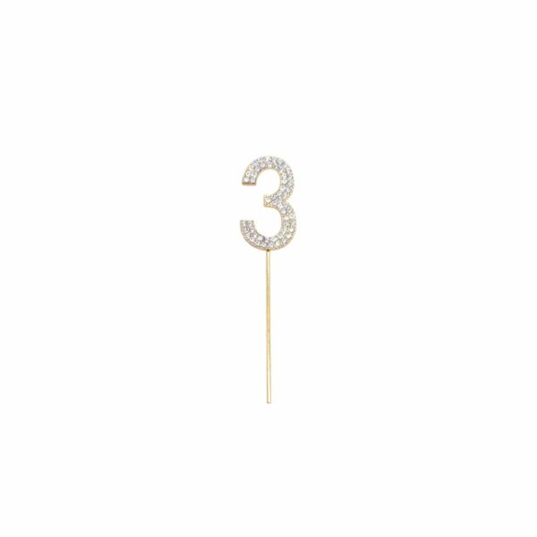 Bougies pour gâteau avec strass (0 à 9) – Image 8