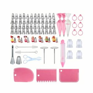 Kit 78 pièces de décoration de gâteaux – rose