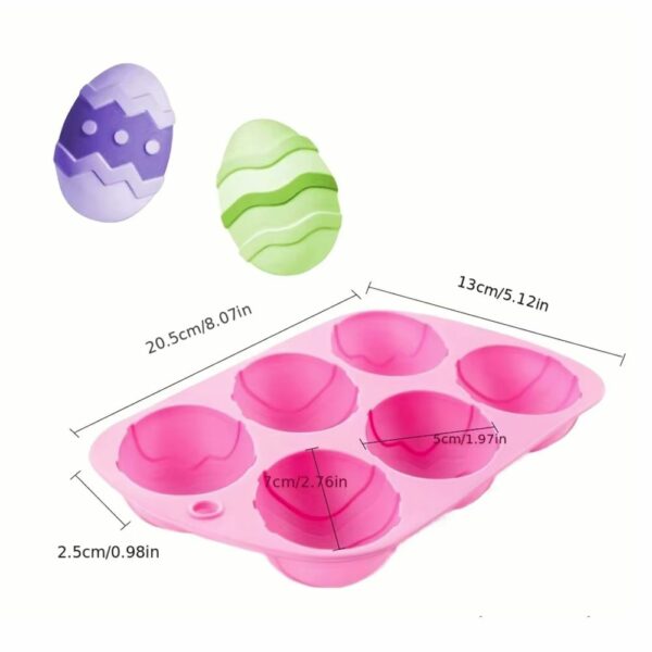 Moule silicone œufs 3D – 6 demi-sphères – Image 3