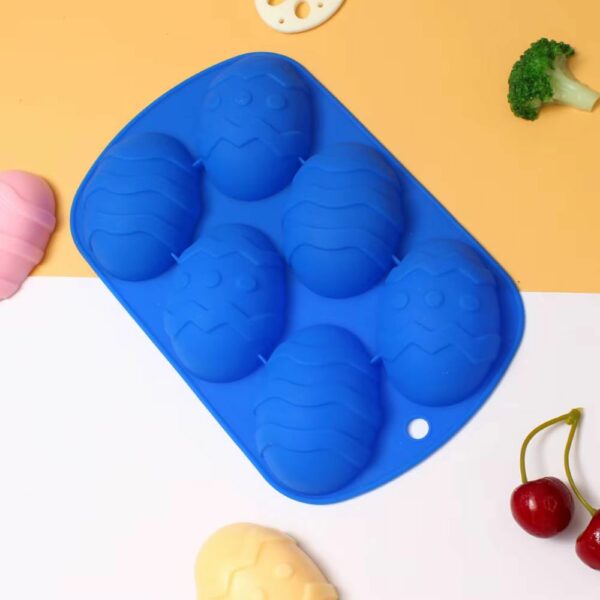 Moule silicone œufs 3D – 6 demi-sphères – Image 2
