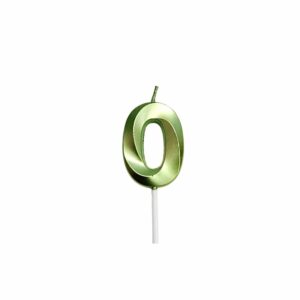 Bougies métalliques vertes pour gâteau – Chiffres 0 à 9