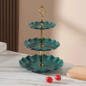 Présentoir à gâteaux 3 étages – vert