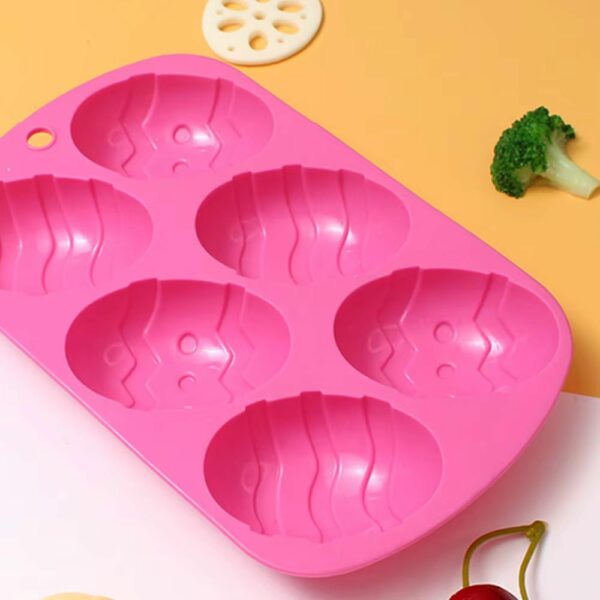 Moule silicone œufs 3D – 6 demi-sphères – Image 4
