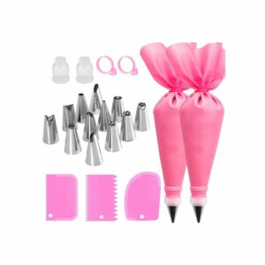 Kit de décoration pâtisserie complet – Rose