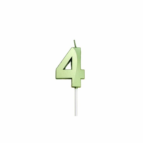 Bougies métalliques vertes pour gâteau – Chiffres 0 à 9 – Image 8