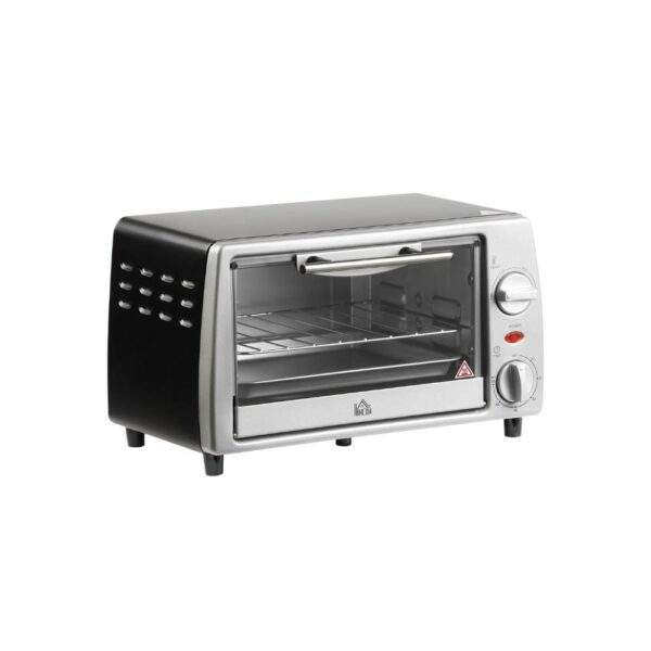 Mini-four à pâtisserie 36,5 x 26 x 22 cm – Inox & Noir – Image 2