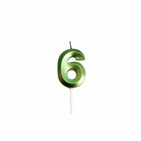 Bougies métalliques vertes pour gâteau – Chiffres 0 à 9 – Image 6