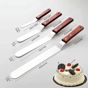 Spatules coudées en inox pour glaçage – 4 tailles disponibles