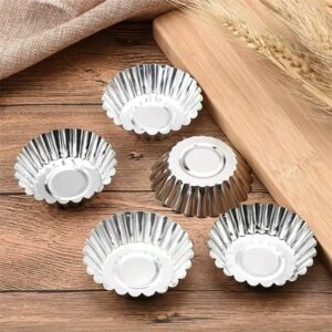 Lot de 5 moules à tartelettes ondulés en métal