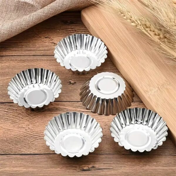 Lot de 5 moules à tartelettes ondulés en métal