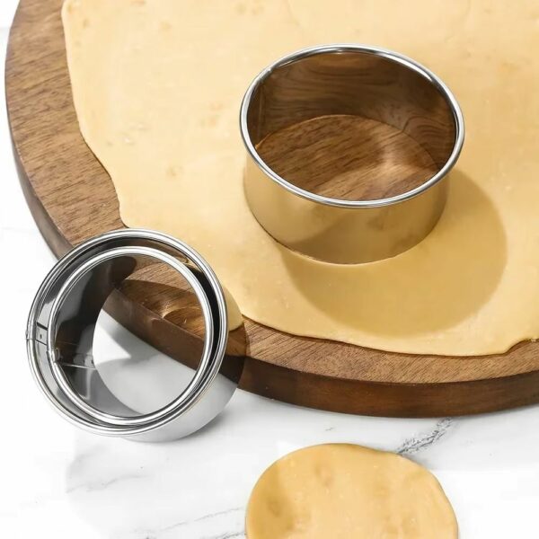 Lot de 3 cercles à pâtisserie en inox – Image 2