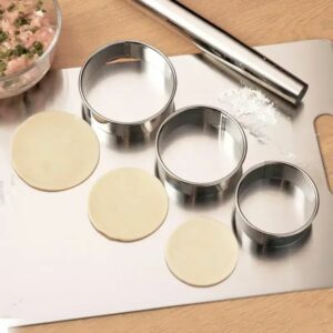 Lot de 3 cercles à pâtisserie en inox
