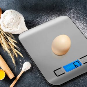 Balance de cuisine électronique avec écran bleu – inox