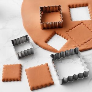 Emporte-pièces carrés cannelés – lot de 3 tailles