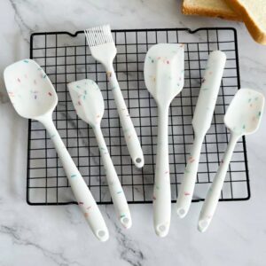Lot d'ustensiles pâtisserie en silicone effet confettis