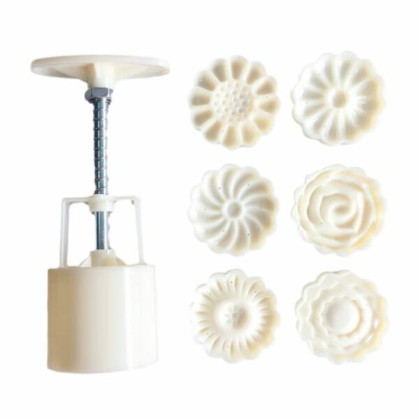 Poussoir à biscuits fleuris – 6 embouts motifs inclus – Image 2