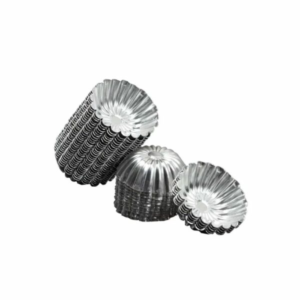 Lot de 10 Moules à tartelettes en métal – motif marguerite – Image 3