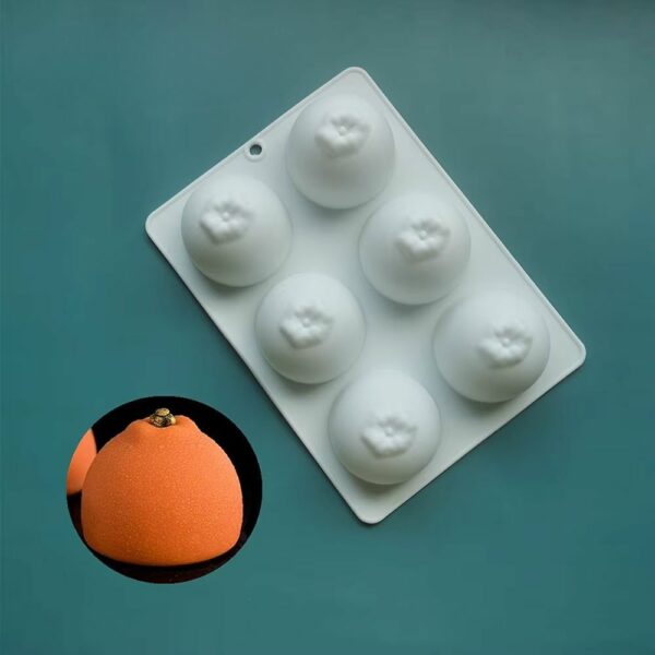 Moule silicone 3D mandarine – pour desserts trompe-l'œil